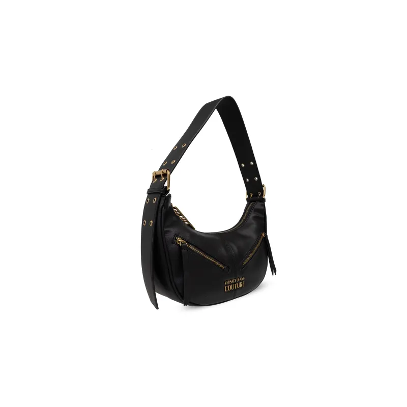 VERSACE JEANS COUTURE Fabric Handbag, Shoulder Bag Women's Black-1