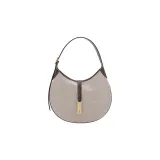 Polo Ralph Lauren Cotton Handbag Shoulder Bag Medium Size Women's Gray/Black