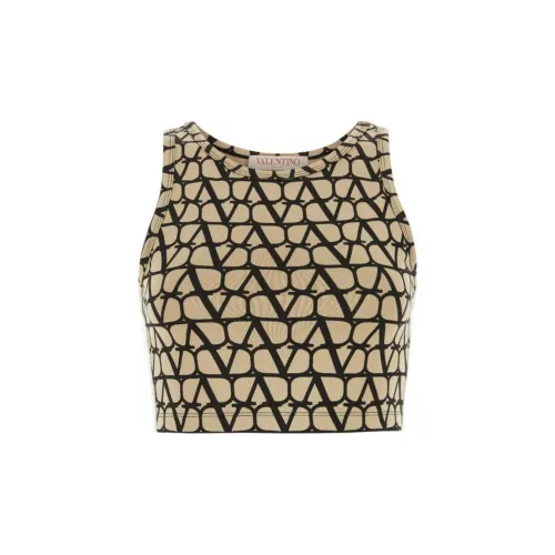 Valentino Tank Tops Women's Light Brown