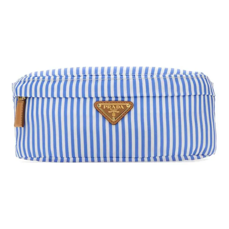 PRADA Recycled Nylon Toiletry Bag Women's Blue-0