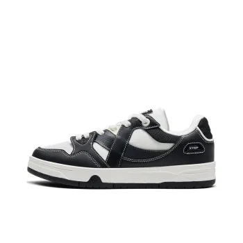 XTEP MAXX1.0 Slip Resistant Breathable Low Top Skateboard Shoes Women's Black White