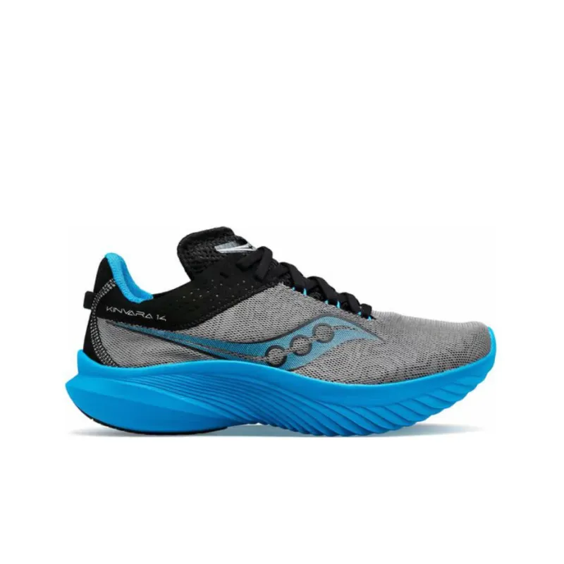 Saucony Kinvara 14 Anti Slip Wear Resistant Low Top Training Running Shoes Men's Gray Black-1