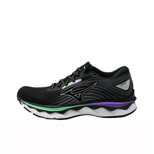 Mizuno Wave Sky 6 Running Shoes Women's Low-Top Green/Purple