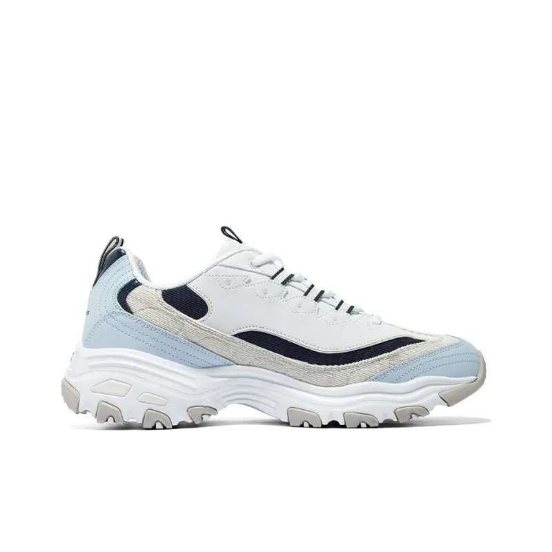Skechers D'Lites Varsity Spirit Sneaker 'White Beige Blue'-1