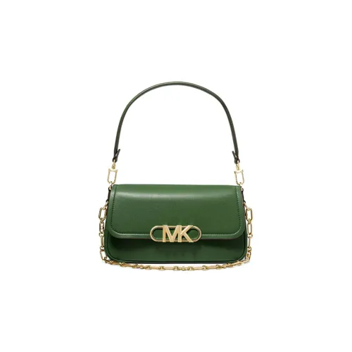 MICHAEL KORS PARKER Cow Leather Envelope Bag, Handbag, Shoulder Bag Medium Size Women's Green
