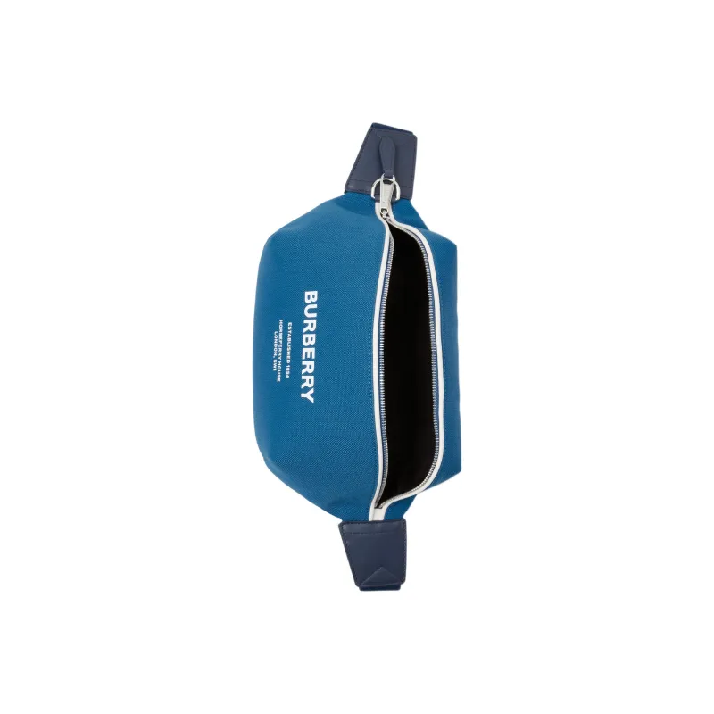 Burberry Cotton With Polyamide Fanny Pack Regular Men's Blue-2