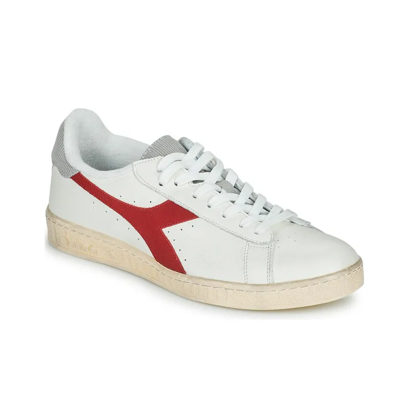 Diadora Heritage Slip-Resistant Low-Top Skateboard Shoes Unisex White Red-2