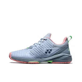 YONEX Low Top Tennis Shoes Women's Gray Blue Pink