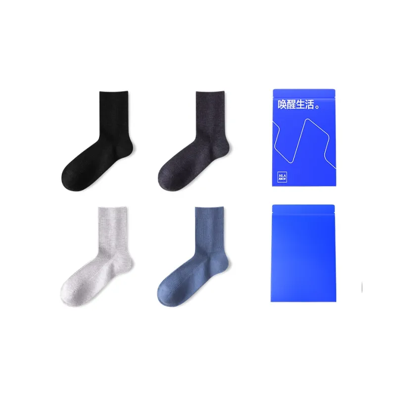 HLA Mid Calf Socks Men's 4 Pack-6