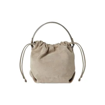 Brunello Cucinelli Suede Bucket Bags Shoulder Bags Women's Hazelnut