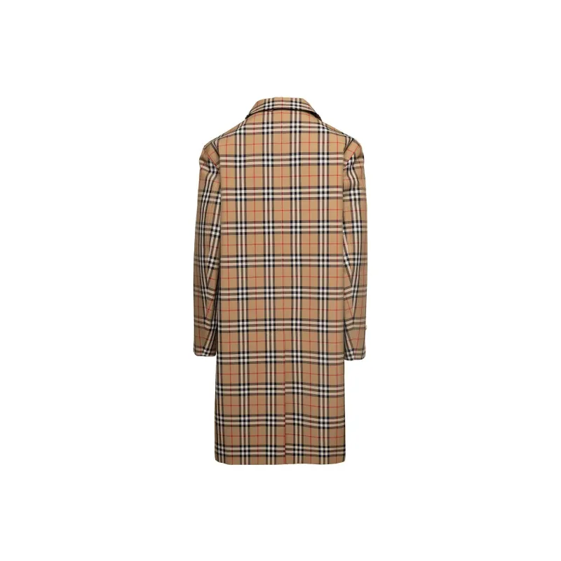 Burberry Check pattern Cotton Trench Coat-1