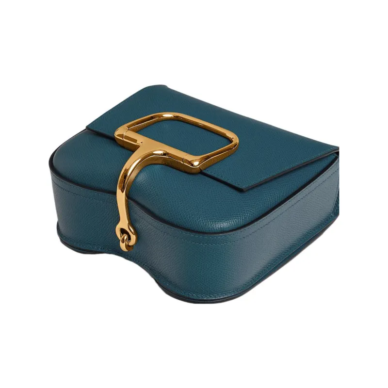HERMES DellaDella Cavalleria Epsom Calfskin Shoulder Bag Crossbody Bag Mini Women's 7PBleu De Prusse Prussian Blue-3