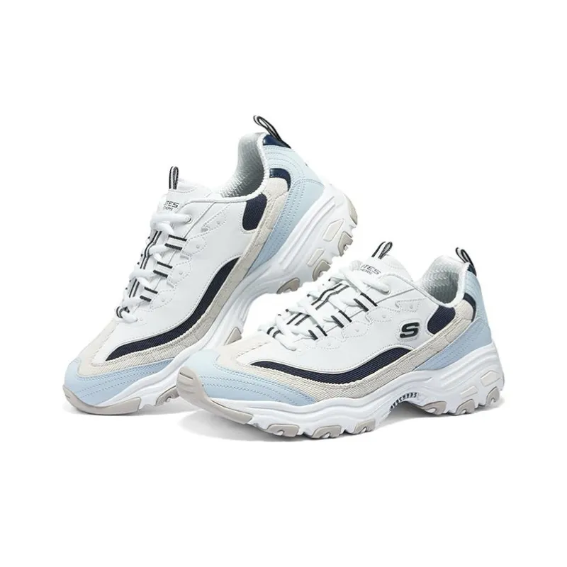 Skechers D'Lites Varsity Spirit Sneaker 'White Beige Blue'-3