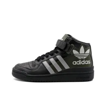 Adidas Originals FORUM Abrasion Resistant Mid Top Skateboard Shoes Unisex Black Green