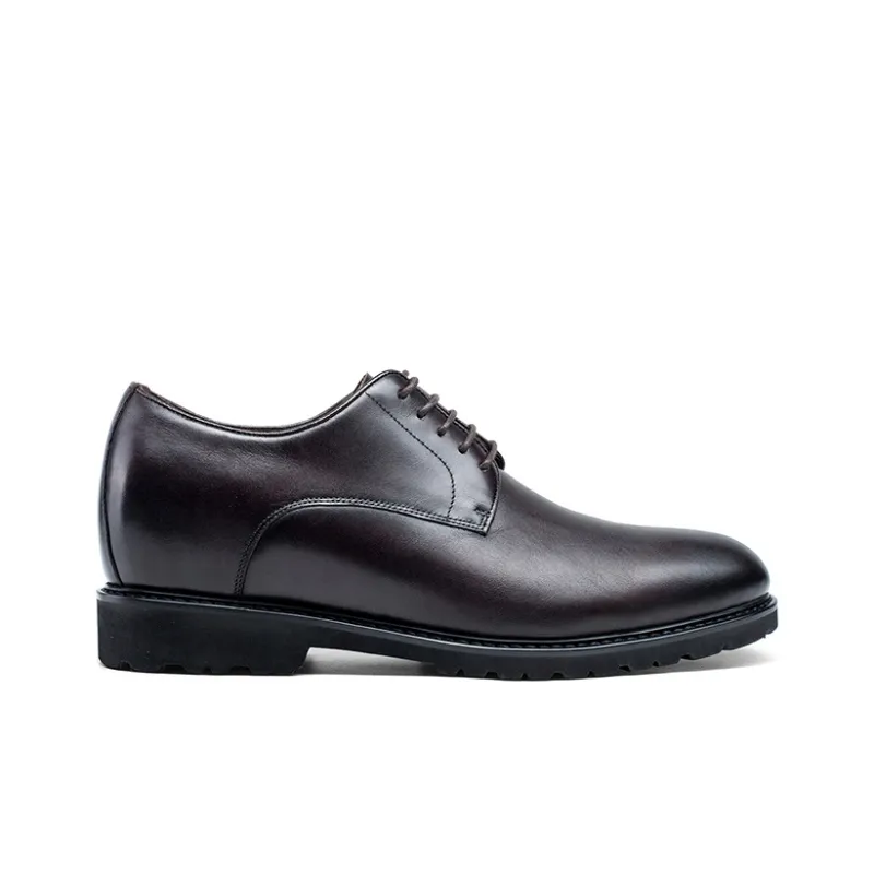 He Jinchang Dress Shoes Men's Dark Brown-1