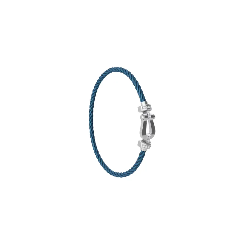 FRED 18K White Gold, Stainless Steel, Diamond Bracelets Men's Blue-1