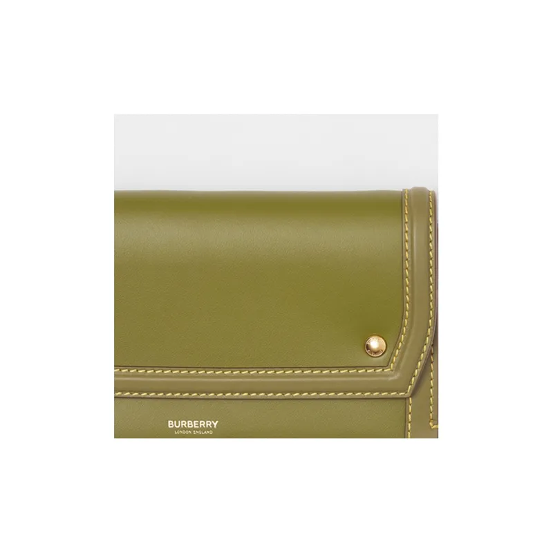 Burberry Leather Cell Phone Case Cell Phone Pouch Regular Women's Pine Green-3