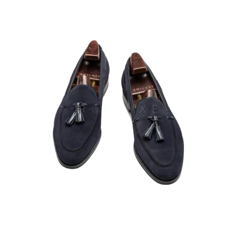 Enzo Bonafe Tassels Loafers Men's Navy-2