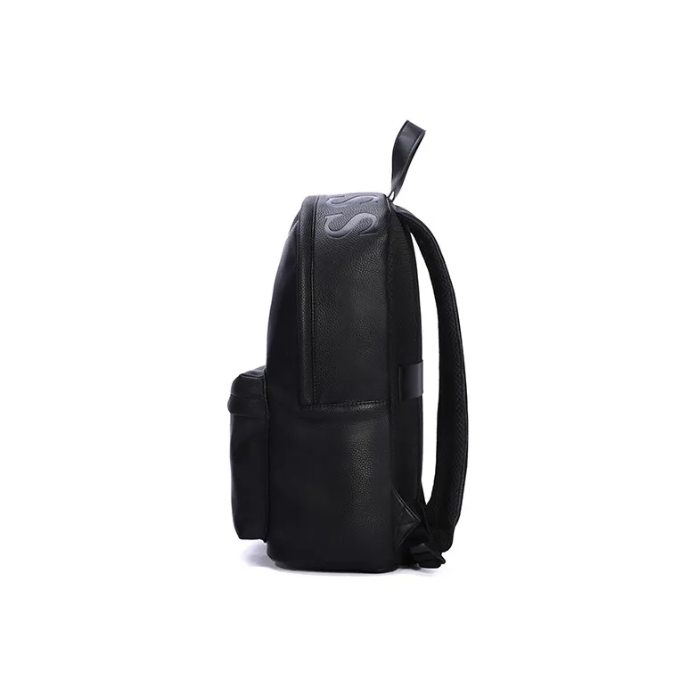 GUESS Synthetic Leather Large Capacity Leather Backpack Travel Backpack Computer Backpacks Regular Unisex Black-2