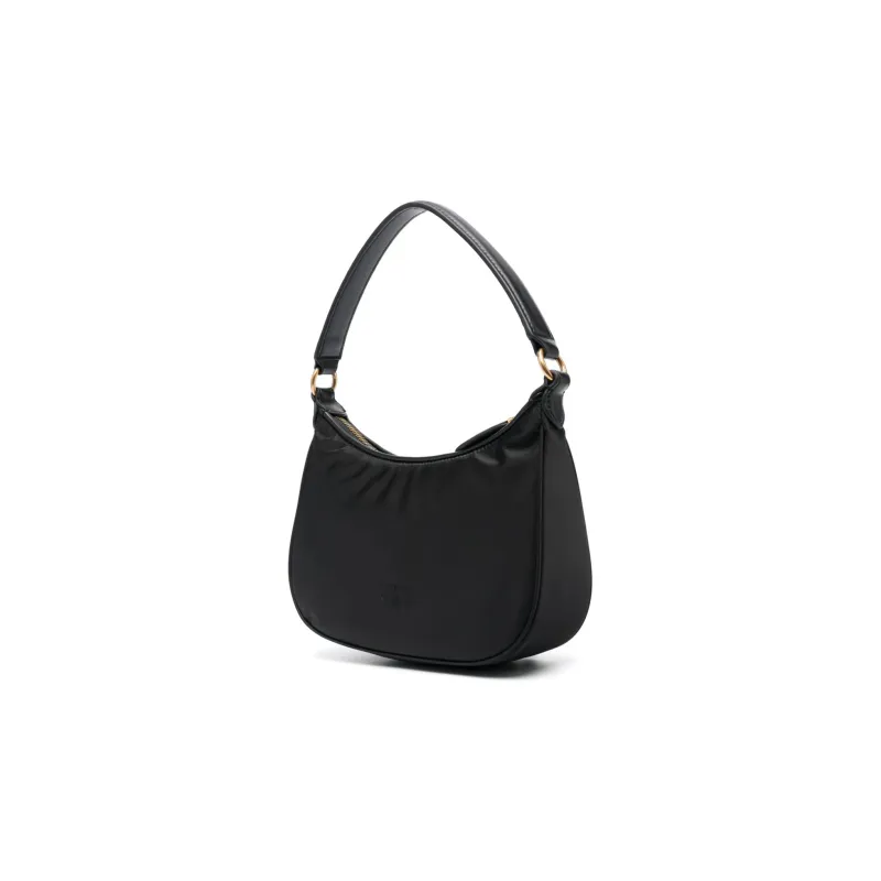 PINKO Half Moon Series Polyamide Crescent Bag Portable Crossbody Bag Shoulder Bag Mini Women's Black-2