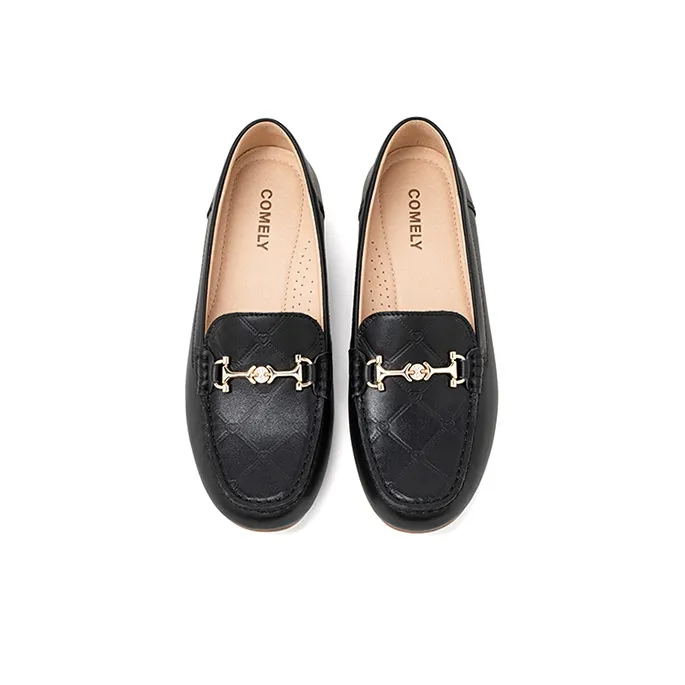 COMELY Loafers Women's Low Top Ecru/Pink/Black-12