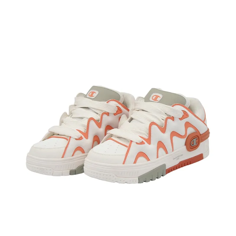 Champion WavySkate V1 Low Top Skateboard Shoes Women's Orange-2
