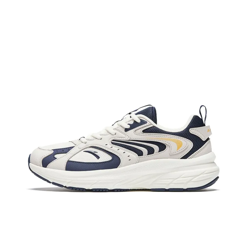 Anta AT956 Shock Absorbers Low Top Retro Running Shoes Men's White Blue-0