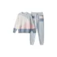 [Women's Crew Neck]Aqua Blue Multicolor