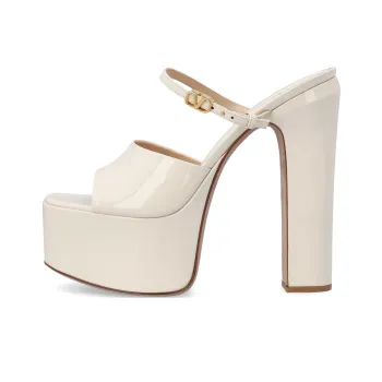 Valentino Tan Go One Strap Sandals Women's Ecru