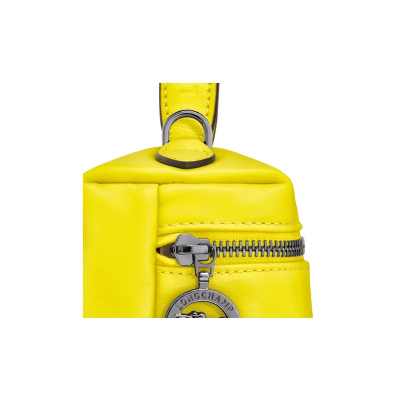 LONGCHAMP Cow Leather Handbag, Shoulder Bag, Crossbody Bag Mini Women's Lemon Yellow-3