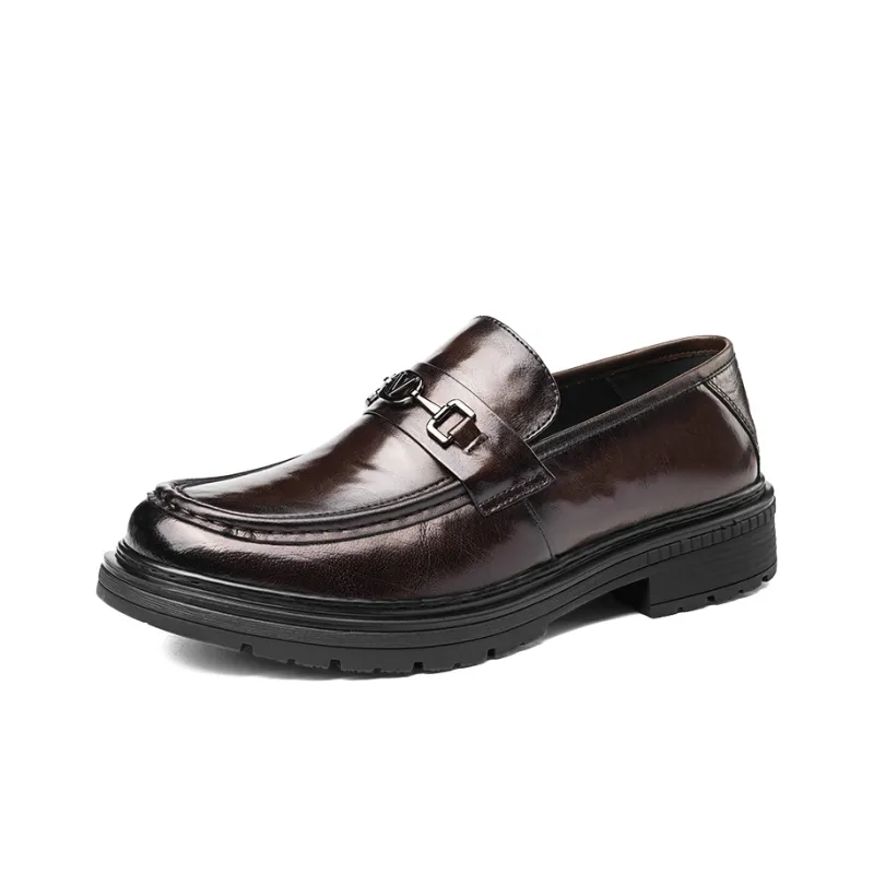 LAORENTOU Dress Shoes Men Low Top Black/Brown-6