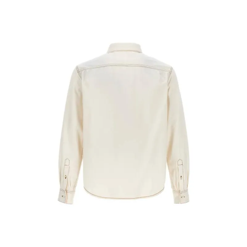 LOEWE Collared Button Up Denim Shirt-1