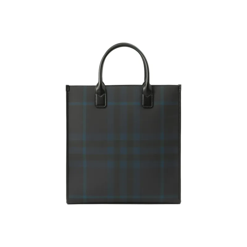 Burberry Leather Tote Bag Shopping Bag Handbag Regular Men's Marine Blue-2
