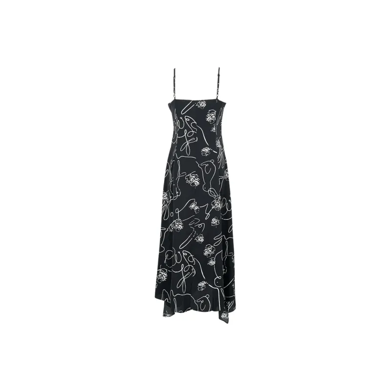 MISSSHINE Slip Dresses Women's Black-1