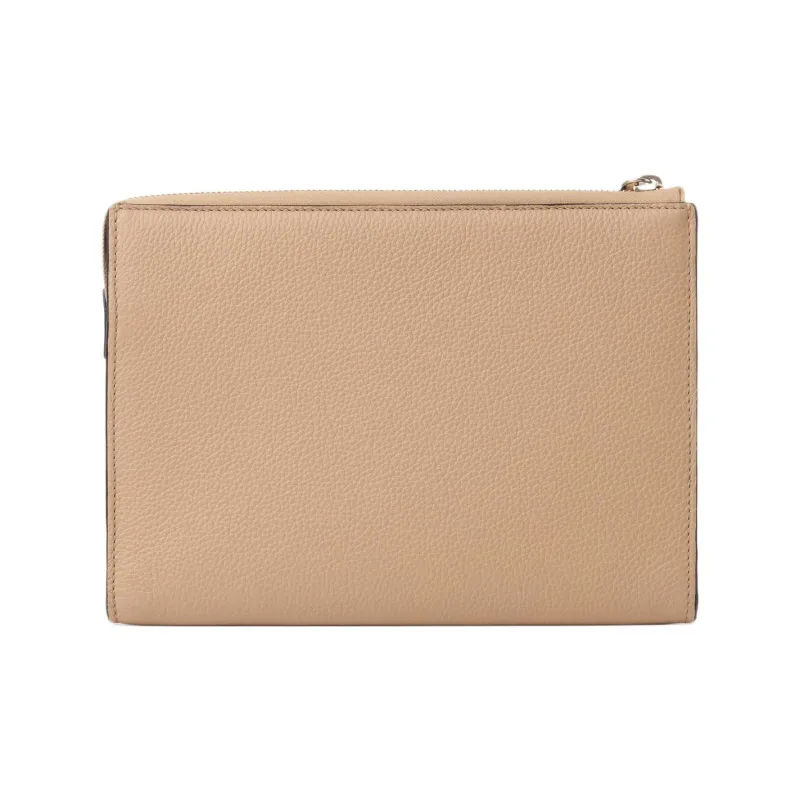 Chloe Alphabet Calfskin Clutch Regular Women's Light Umber-1