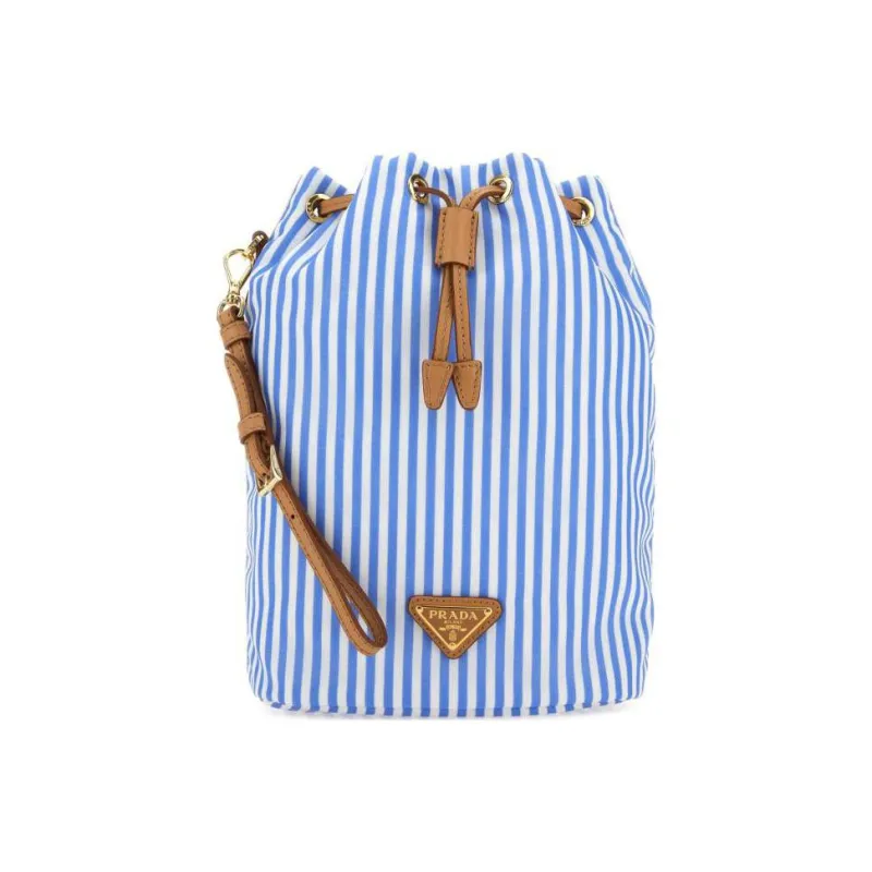 PRADA Nylon Makeup Bag Regular Women's Blue-0