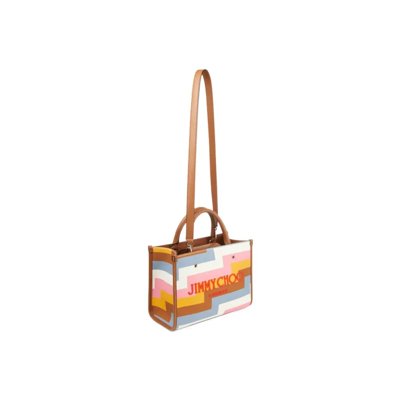 Jimmy Choo Canvas Tote Bag Shopping Bag Canvas Bag Shoulder Bag Crossbody Bag Handbag Women's Multicolor-3