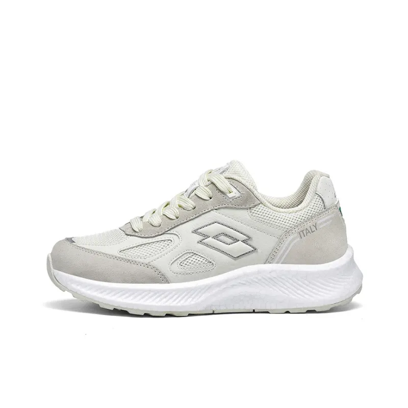 LOTTO Hoshino Low Top Running Shoes Women's White Beige Gray-0