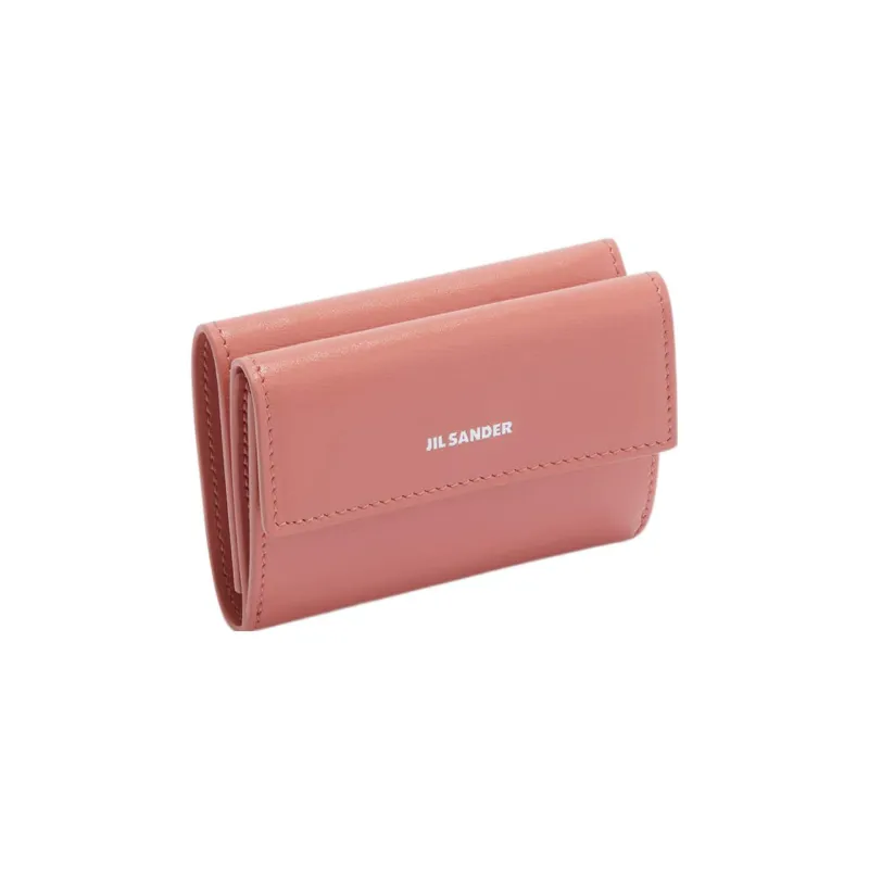 JIL SANDER Calfskin Wallet Mini Women's Pink-1