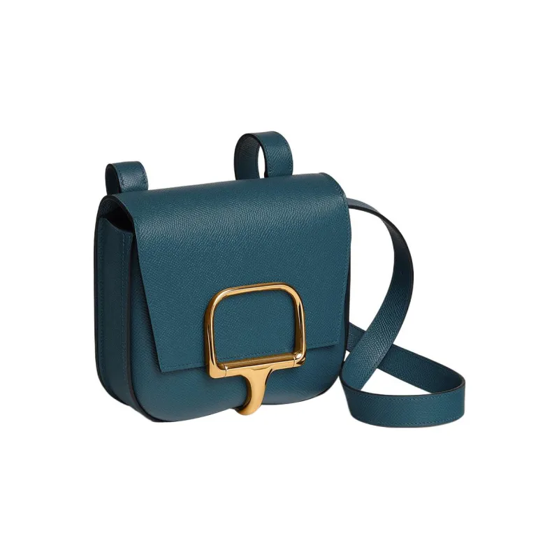 HERMES DellaDella Cavalleria Epsom Calfskin Shoulder Bag Crossbody Bag Mini Women's 7PBleu De Prusse Prussian Blue-1