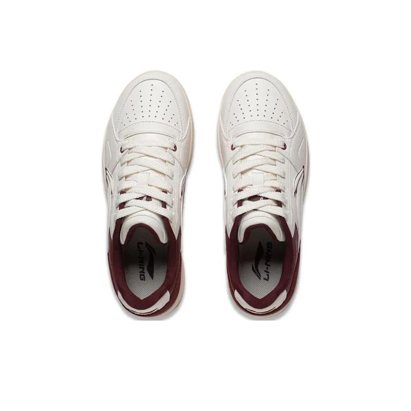 LiNing Tianji 2.0 Slip Resistant Low Top Skateboard Shoes Men's White Red-3