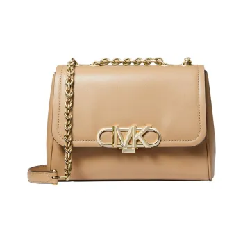 MICHAEL KORS PARKER Cow Leather Square Bag, Handbag, Shoulder Bag Medium Size Women's Camel