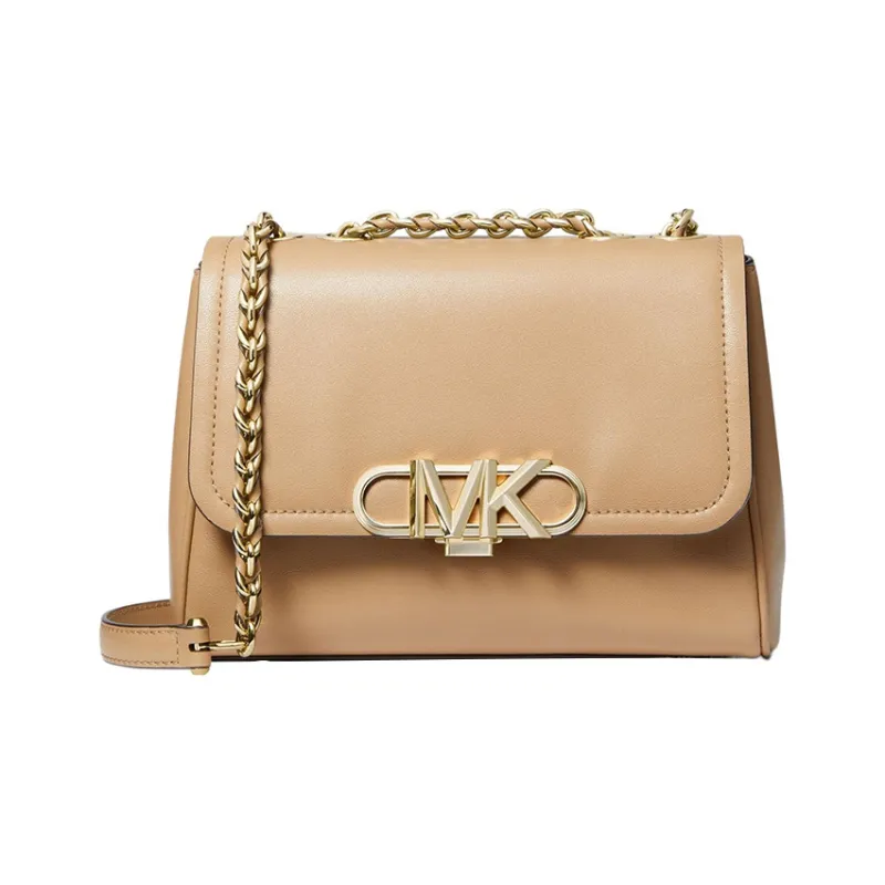 MICHAEL KORS PARKER Cow Leather Square Bag, Handbag, Shoulder Bag Medium Size Women's Camel-0