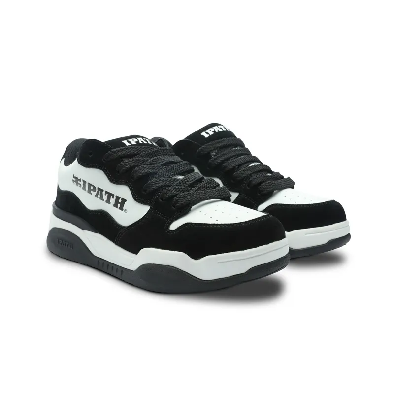 IPATH Warm And Wear Resistant Low Top Skateboard Shoes Men's Black White-2