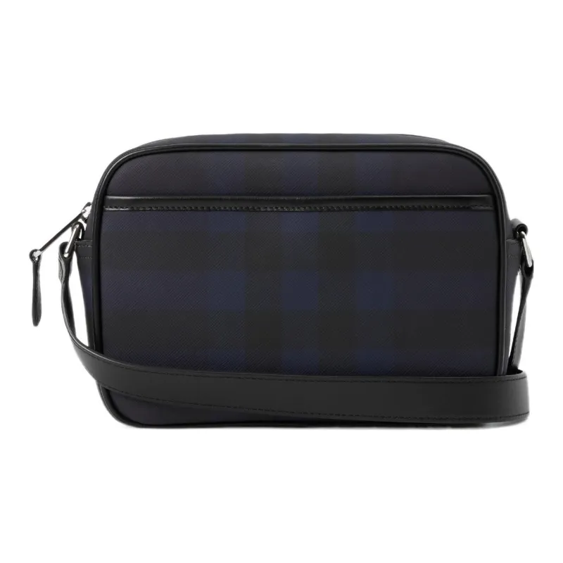 Burberry Paddy Leather Trim Shoulder Bag Crossbody Bag Men's Marine Blue-2