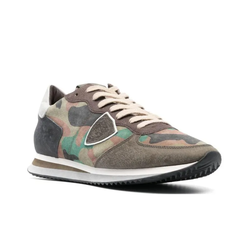 PHILIPPE MODEL Paris Camouflage pattern Print Logo Sneakers-1