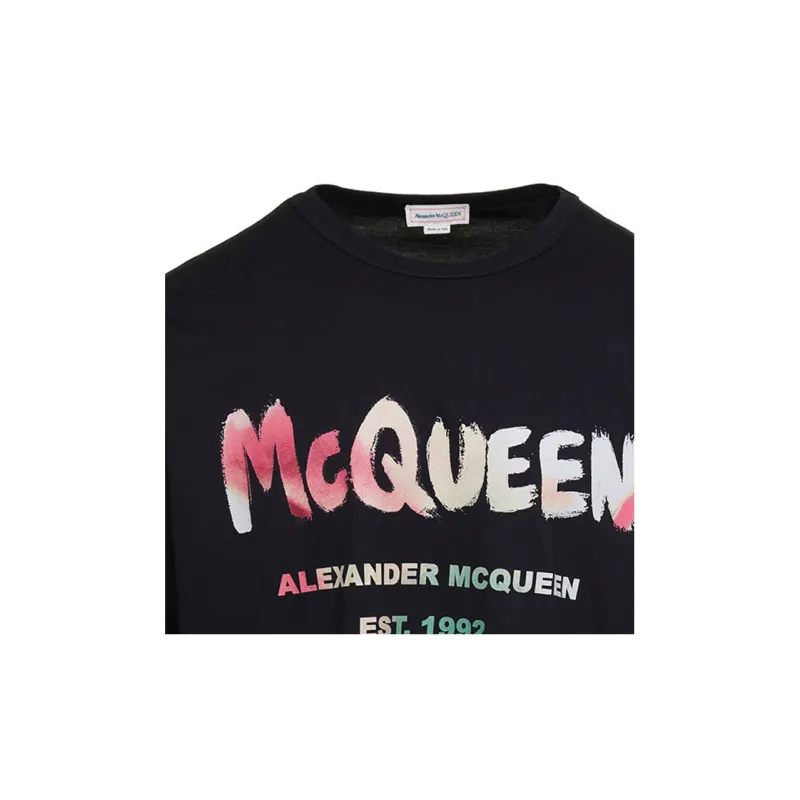 Alexander McQueen Graffiti Logo Printed Long Sleeved Sweatshirt-2