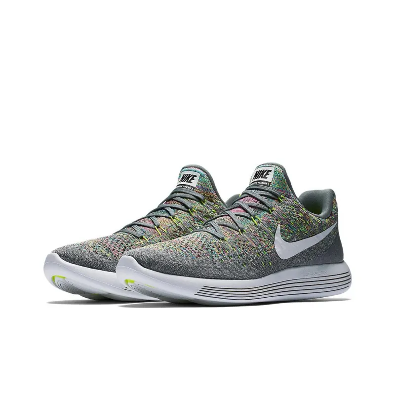 Nike Lunarepic Low Flyknit 2 Cool Grey/White Volt Blue Glow-1