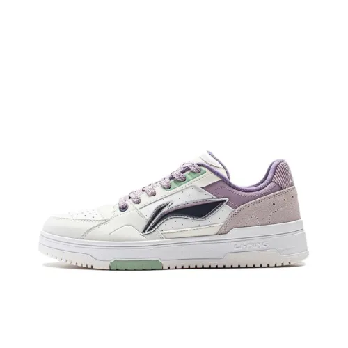 LINING Tianji 2.0 Skateboard Shoes Women's Low-Top White/Purple