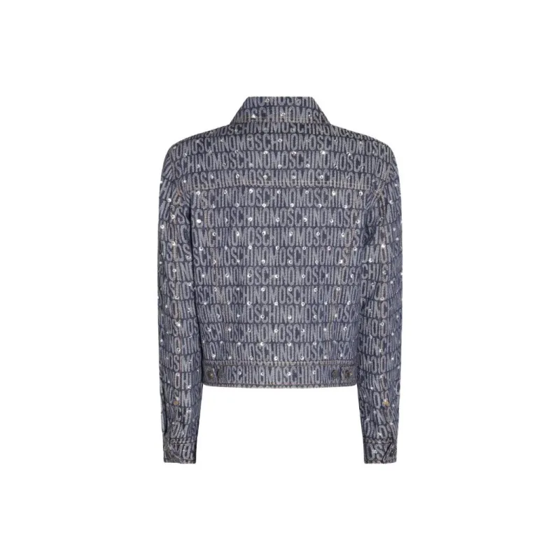 MOSCHINO Monogram print Denim Jacket-1